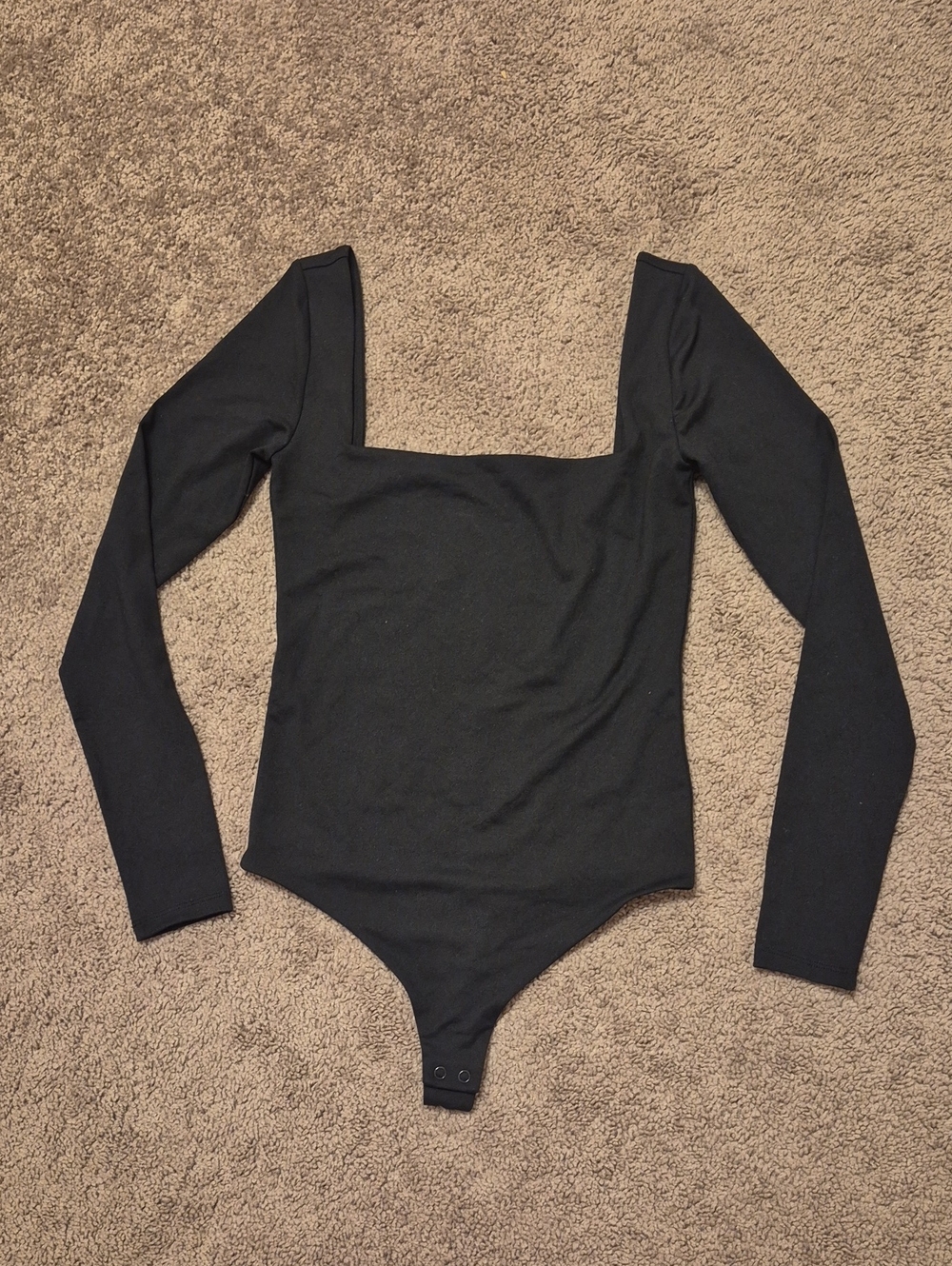 Nuuds Square Neck Black Bodysuit XS & S - Picture 4 of 5